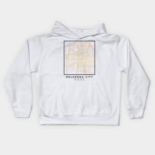 OKLAHOMA CITY STREET MAP ART Kids Hoodie